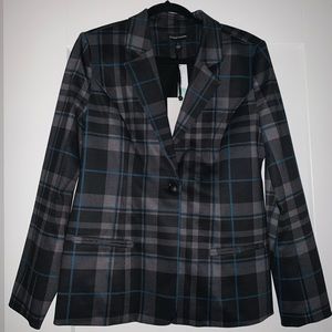 41 Hawthorn Langley Printed Ponte Blazer Dark Grey